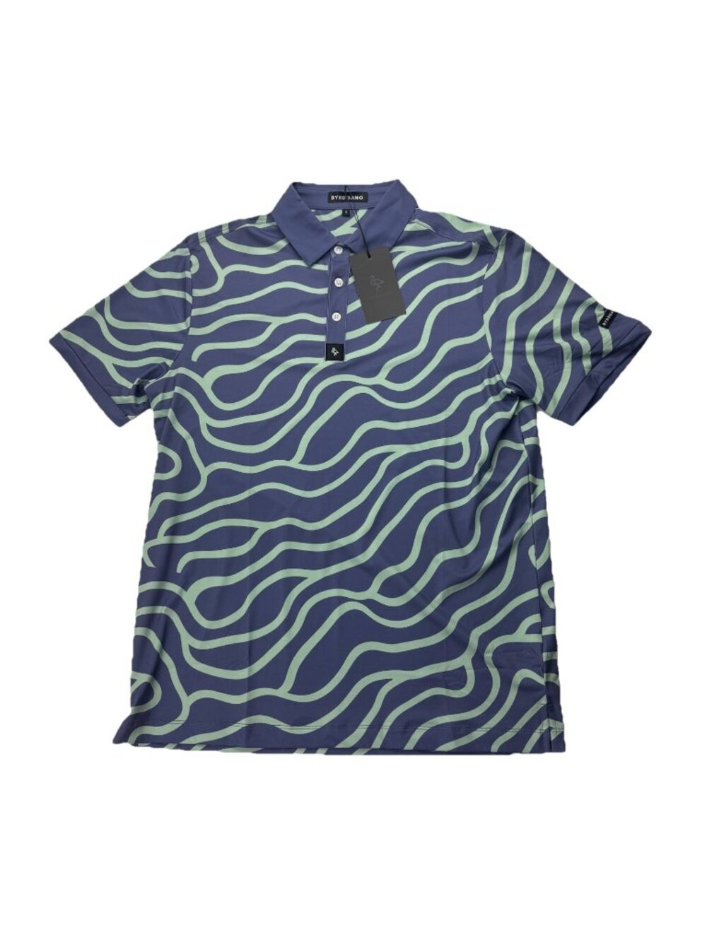 Byrd Gang Mens S Purple Green Golf Stretch Polo Performance Shirt